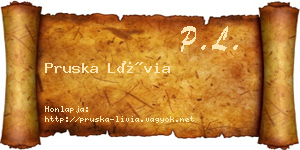 Pruska Lívia névjegykártya